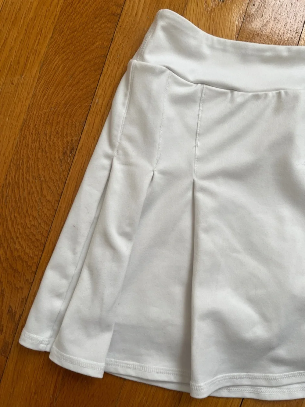 Z by Zella Girls Size L 10 / 12 White Tennis Cheer Skirt with Built in Shorts